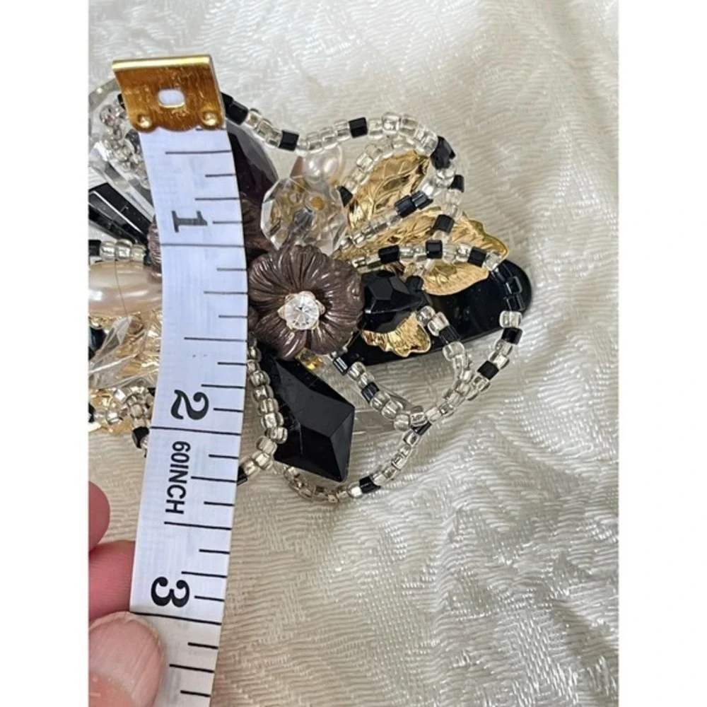 Vintage 90’s Big Bow Beaded Winny Diado Japan Hair Clip